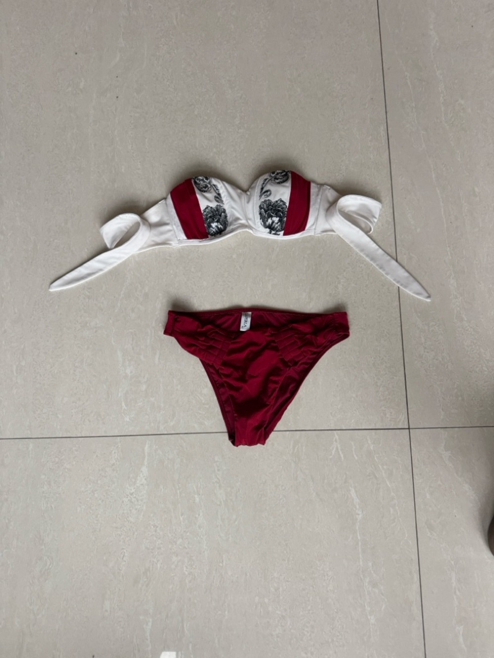 La PerlaRed and White Swim Suit